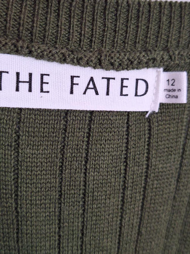 The Fated Moss Ribbed Knit Dress Size 12 by SwapUp-Online Second Hand Store-Online Thrift Store