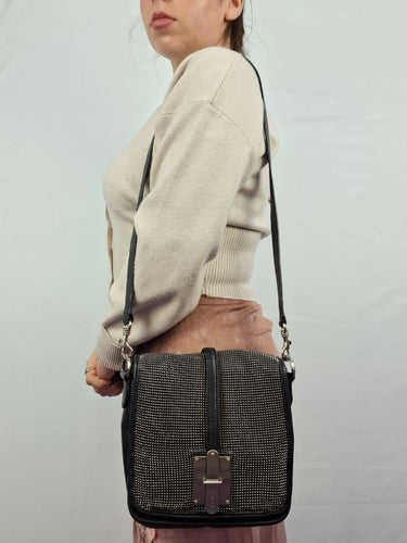 Oroton Vintage Silver Studs Shoulder Bag by SwapUp-Online Second Hand Store-Online Thrift Store