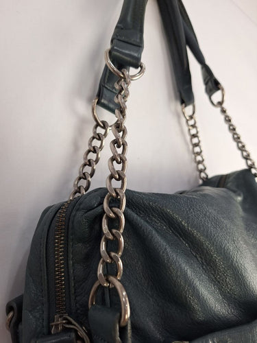 Nat and Nil Teal With Silver Hardware Slouch Bag Size by SwapUp-Online Second Hand Store-Online Thrift Store