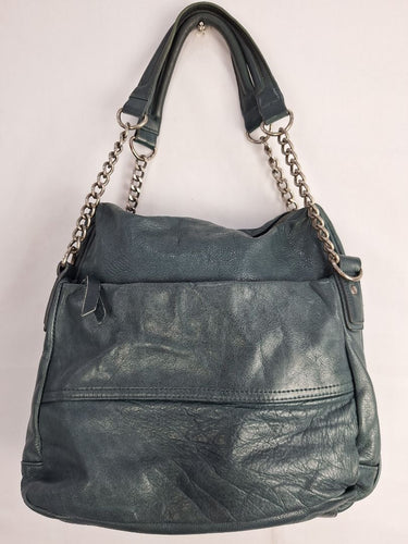Nat and Nil Teal With Silver Hardware Slouch Bag Size by SwapUp-Online Second Hand Store-Online Thrift Store