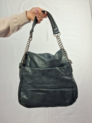 Nat and Nil Teal With Silver Hardware Slouch Bag Size by SwapUp-Online Second Hand Store-Online Thrift Store