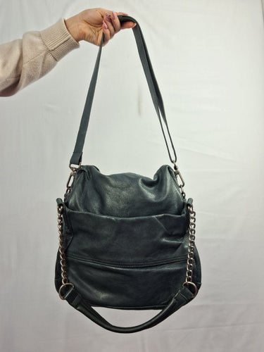 Nat and Nil Teal With Silver Hardware Slouch Bag Size by SwapUp-Online Second Hand Store-Online Thrift Store