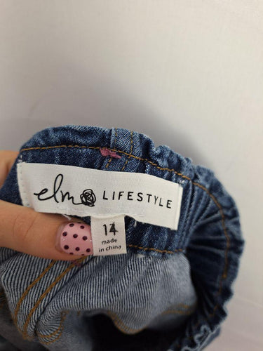 Elm Staple Mid Blue Denim Midi Skirt Size 14 by SwapUp-Online Second Hand Store-Online Thrift Store