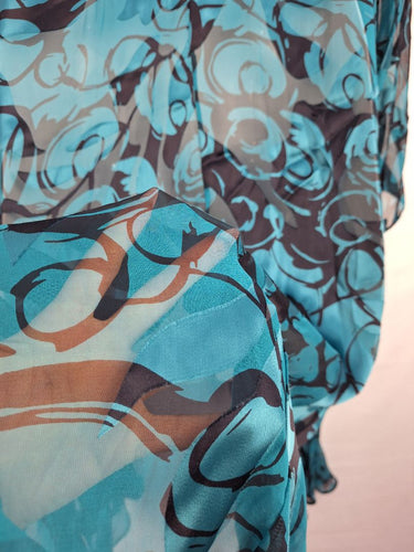 Smooth Semi Sheer Silk Flowing Jacket Size XXL by SwapUp-Online Second Hand Store-Online Thrift Store