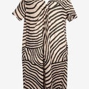 Assorted Brands Latte Striped Gathered Midi Dress Size XL by SwapUp-Online Second Hand Store-Online Thrift Store