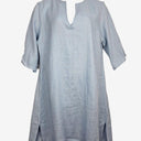 Nomad Baby Blue French Linen Tunic Midi Dress Size XXL by SwapUp-Online Second Hand Store-Online Thrift Store