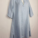 Nomad Baby Blue French Linen Tunic Midi Dress Size XXL by SwapUp-Online Second Hand Store-Online Thrift Store