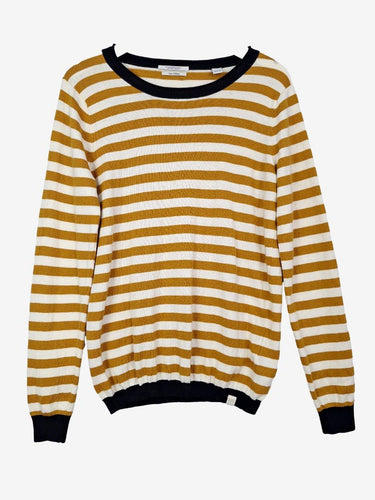 Scotch & Soda Wool Blend Mustard Stripped Sweater Top Size L by SwapUp-Online Second Hand Store-Online Thrift Store