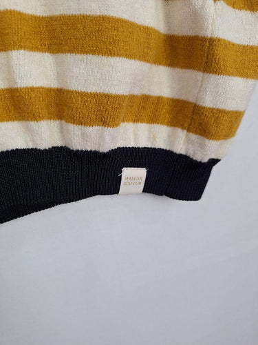 Scotch & Soda Wool Blend Mustard Stripped Sweater Top Size L by SwapUp-Online Second Hand Store-Online Thrift Store