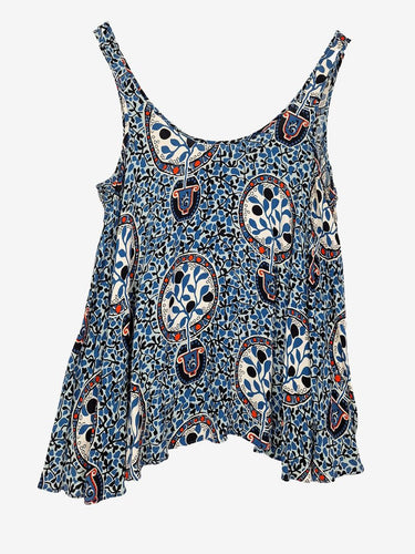 Country Road Free Spirited Blue Sleeveless Top Size S by SwapUp-Online Second Hand Store-Online Thrift Store