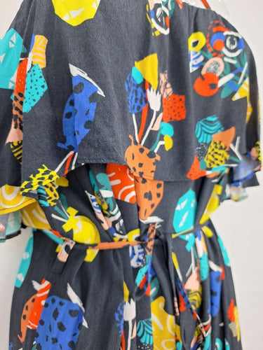 Gorman Colourful Quirky Airy Midi Dress Size 12 by SwapUp-Online Second Hand Store-Online Thrift Store