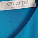 Carla Zampatti Teal Asymmetrical Layered Sleeveless Top Size 12 by SwapUp-Online Second Hand Store-Online Thrift Store