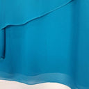 Carla Zampatti Teal Asymmetrical Layered Sleeveless Top Size 12 by SwapUp-Online Second Hand Store-Online Thrift Store