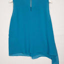 Carla Zampatti Teal Asymmetrical Layered Sleeveless Top Size 12 by SwapUp-Online Second Hand Store-Online Thrift Store