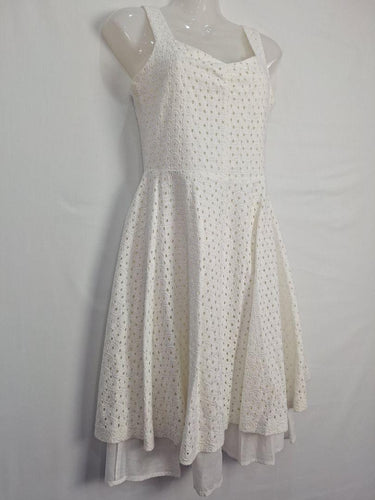 Laura Ashley Feminine Airy Cotton Layered Dress Size 8 by SwapUp-Online Second Hand Store-Online Thrift Store