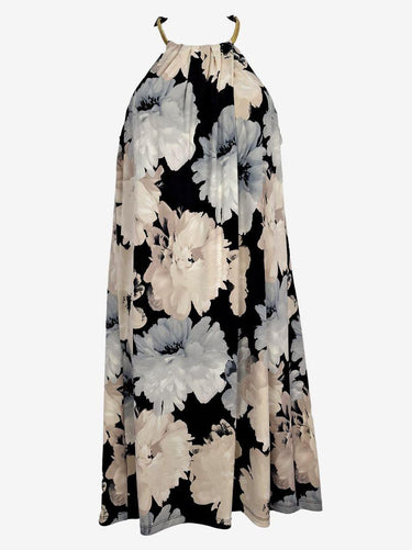 Calvin Klein Muted Flowers Gold Collar Dress Size S by SwapUp-Online Second Hand Store-Online Thrift Store