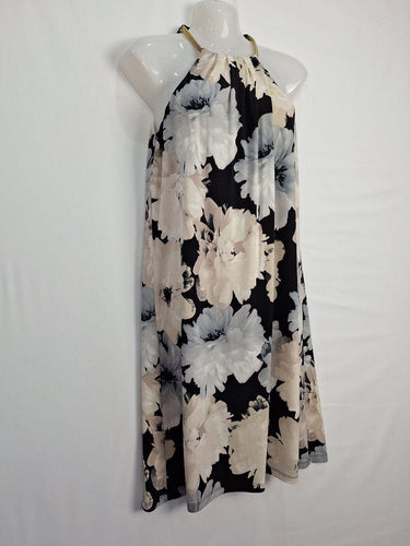Calvin Klein Muted Flowers Gold Collar Dress Size S by SwapUp-Online Second Hand Store-Online Thrift Store