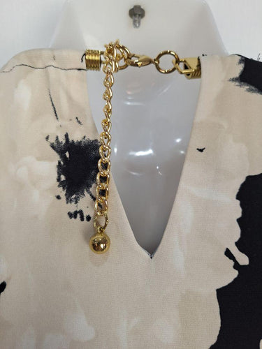 Calvin Klein Muted Flowers Gold Collar Dress Size S by SwapUp-Online Second Hand Store-Online Thrift Store