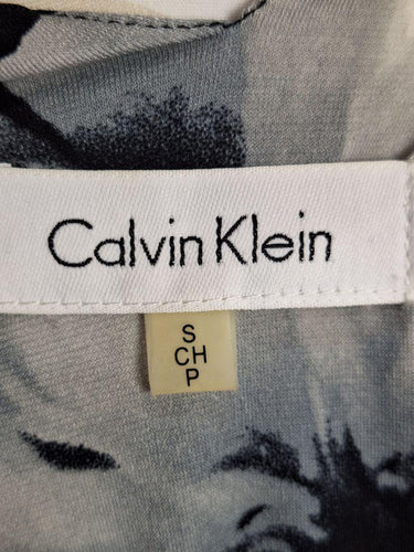Calvin Klein Muted Flowers Gold Collar Dress Size S by SwapUp-Online Second Hand Store-Online Thrift Store
