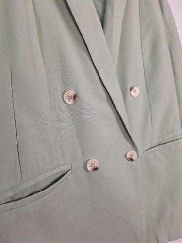 Heine Sage Double Breasted Blazer Size M by SwapUp-Online Second Hand Store-Online Thrift Store