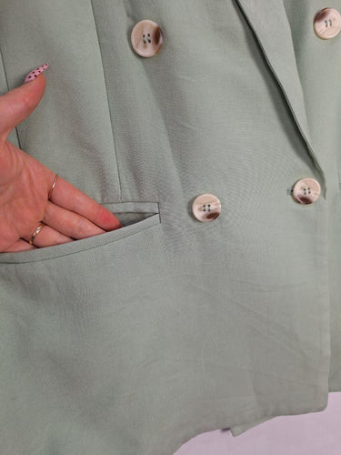 Heine Sage Double Breasted Blazer Size M by SwapUp-Online Second Hand Store-Online Thrift Store