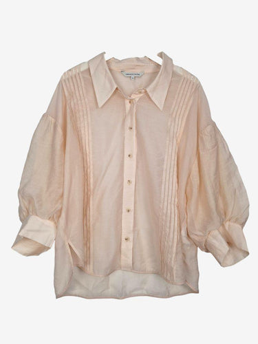 Veronika Maine Sheer Puff Sleeve Blouse Size 12 by SwapUp-Online Second Hand Store-Online Thrift Store