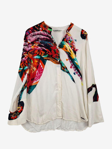 Desigual Everyday Vibrant  Colarless Blouse Size XXL by SwapUp-Online Second Hand Store-Online Thrift Store