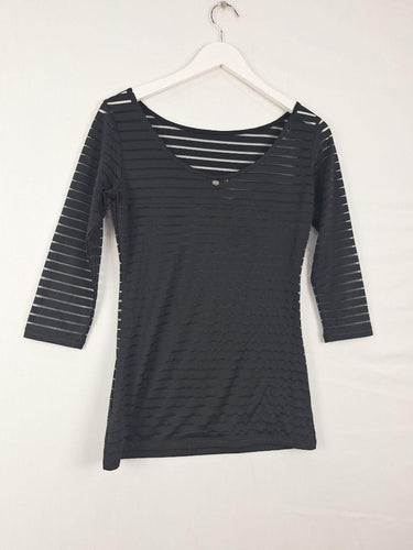 Guess Mesh Striped Sweatheart Top Size M by SwapUp-Online Second Hand Store-Online Thrift Store