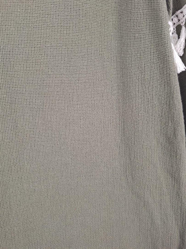 Indikah Khaki Trimmed A-Line Mini Dress Size 12 by SwapUp-Online Second Hand Store-Online Thrift Store
