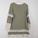 Indikah Khaki Trimmed A-Line Mini Dress Size 12 by SwapUp-Online Second Hand Store-Online Thrift Store