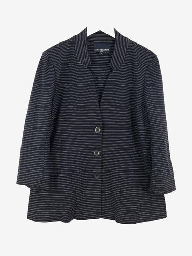 Sportscraft Classic Navy Striped Jersey Blazer Size 18 by SwapUp-Online Second Hand Store-Online Thrift Store