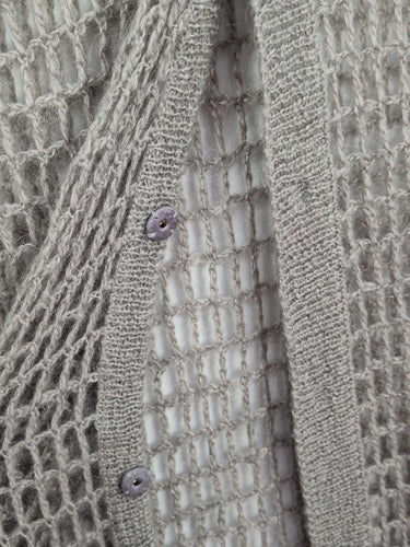 Trelise Cooper Taupe Mesh Knitted Longline Cardigan Size M by SwapUp-Online Second Hand Store-Online Thrift Store