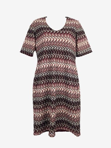 Gerry Weber Burgundy Embroidered Fitted Midi Dress Size M by SwapUp-Online Second Hand Store-Online Thrift Store