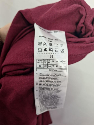Gerry Weber Burgundy Embroidered Fitted Midi Dress Size M by SwapUp-Online Second Hand Store-Online Thrift Store