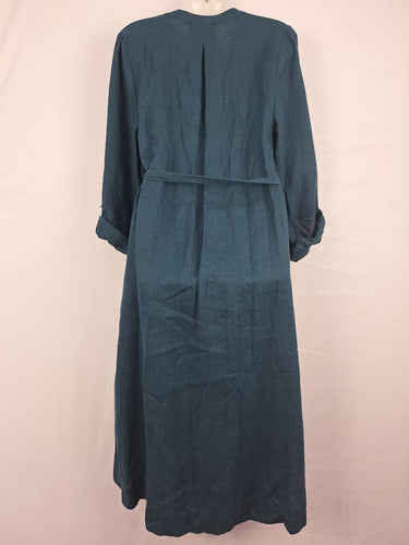 Elk Effortless Peacock Linen Shirt Midi Dress Size 8 by SwapUp-Online Second Hand Store-Online Thrift Store