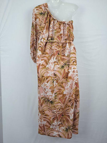 Decjuba Blush Tropical Resort Midi Dress Size M by SwapUp-Online Second Hand Store-Online Thrift Store