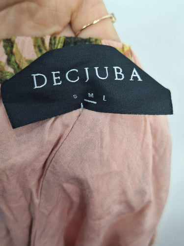 Decjuba Blush Tropical Resort Midi Dress Size M by SwapUp-Online Second Hand Store-Online Thrift Store