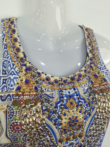 Camilla Cobalt Embellished Scuba Midi Dress Size 12 by SwapUp-Online Second Hand Store-Online Thrift Store
