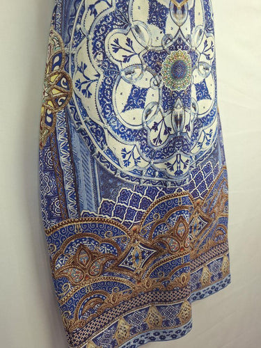 Camilla Cobalt Embellished Scuba Midi Dress Size 12 by SwapUp-Online Second Hand Store-Online Thrift Store