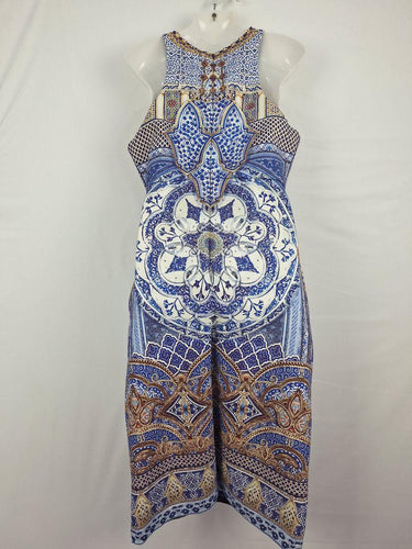 Camilla Cobalt Embellished Scuba Midi Dress Size 12 by SwapUp-Online Second Hand Store-Online Thrift Store