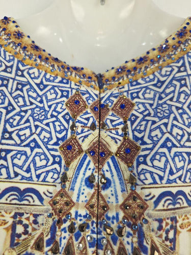 Camilla Cobalt Embellished Scuba Midi Dress Size 12 by SwapUp-Online Second Hand Store-Online Thrift Store