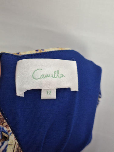 Camilla Cobalt Embellished Scuba Midi Dress Size 12 by SwapUp-Online Second Hand Store-Online Thrift Store