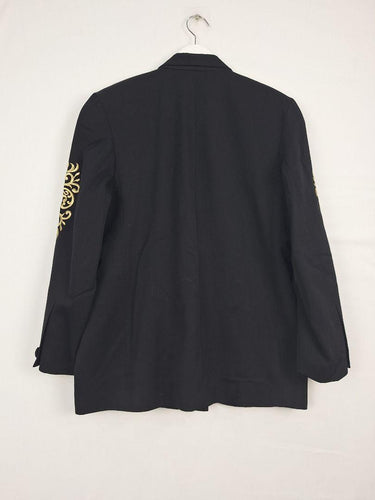 Lisa Ho Gold Embroidered Boxy Blazer Size 12 by SwapUp-Online Second Hand Store-Online Thrift Store