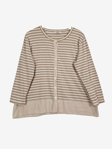 Mela Purdie Latte Button Up Duo Top Size 16 by SwapUp-Online Second Hand Store-Online Thrift Store