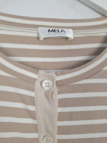 Mela Purdie Latte Button Up Duo Top Size 16 by SwapUp-Online Second Hand Store-Online Thrift Store