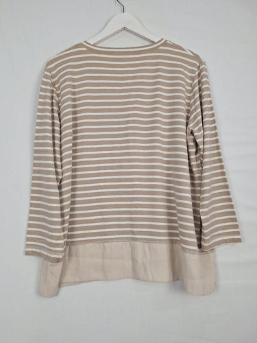 Mela Purdie Latte Button Up Duo Top Size 16 by SwapUp-Online Second Hand Store-Online Thrift Store