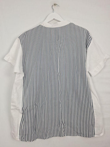Gordon Smith Timeless Semi Sheer Striped Linen Top Size 12 by SwapUp-Online Second Hand Store-Online Thrift Store