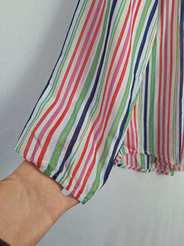 Threadz Candy Striped Shirred Top Size M by SwapUp-Online Second Hand Store-Online Thrift Store