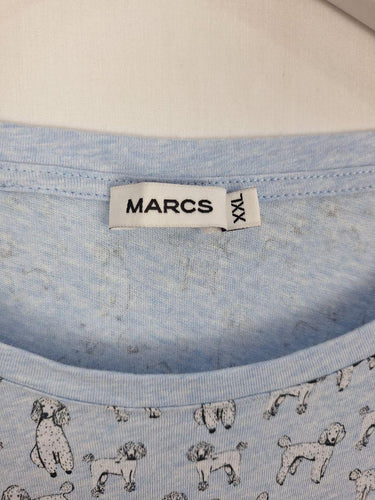 Marcs Baby Blue Poodle Crew T-shirt Size XXL by SwapUp-Online Second Hand Store-Online Thrift Store