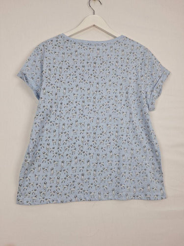 Marcs Baby Blue Poodle Crew T-shirt Size XXL by SwapUp-Online Second Hand Store-Online Thrift Store